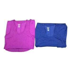 Reel Legends Womens Freeline Racerback Hi-Low Tank Dresses Lot 2 Purple Blue M